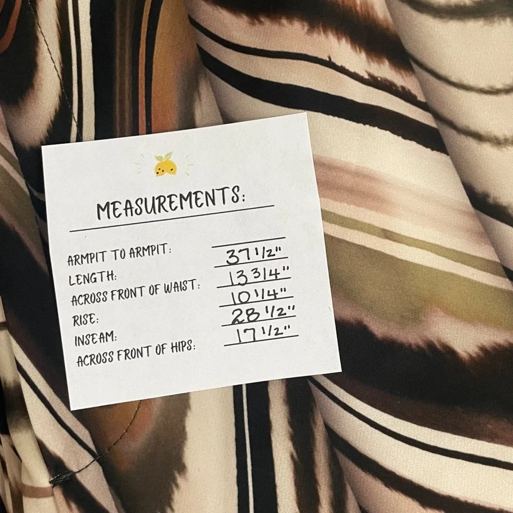 ZARA Printed Flare Pants Brown Green Stripes Blogger Favorite Chic Party X-Small - Picture 16 of 16